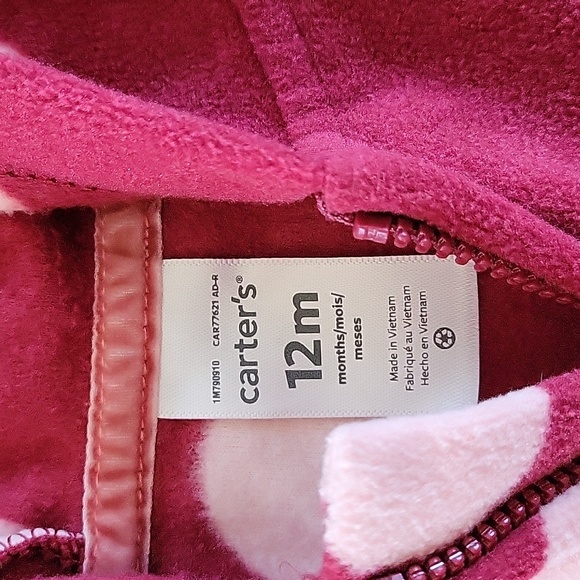 Baby girls size 12 months fleece outfit - Picture 2 of 2